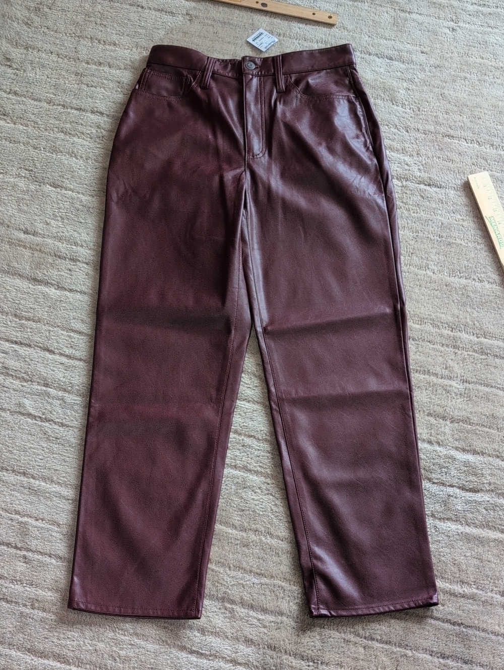 Madewell The Perfect Vintage Straight Jean 28 Vegan Leather